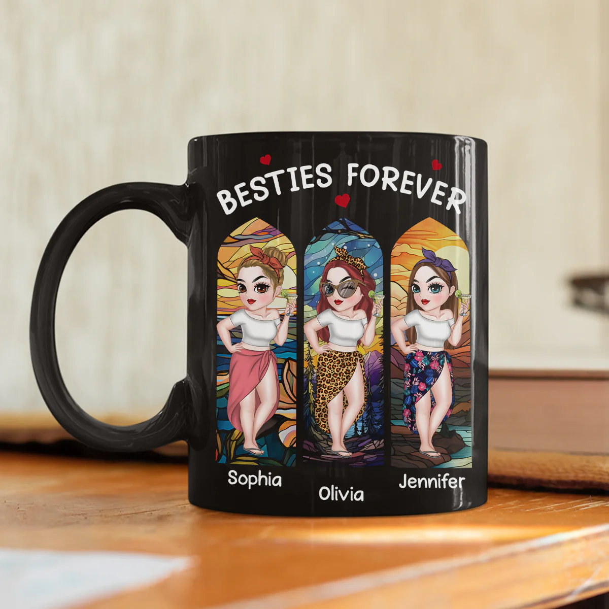 Bestie Forever - Personalized Custom Coffee Mug - Image 5