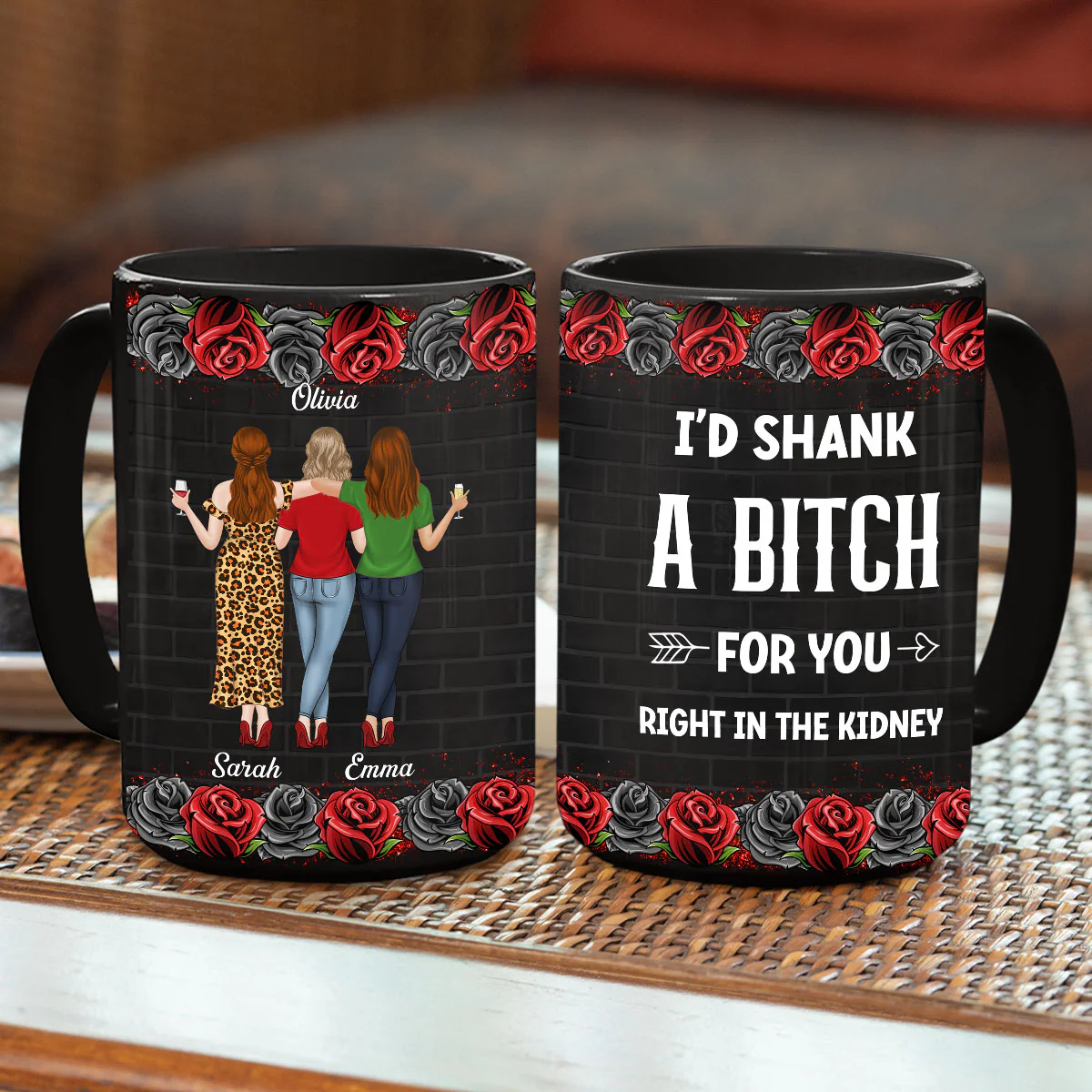 Bestie I Would Punch A Bitch For You - Personalized Custom Coffee Mug - Image 6