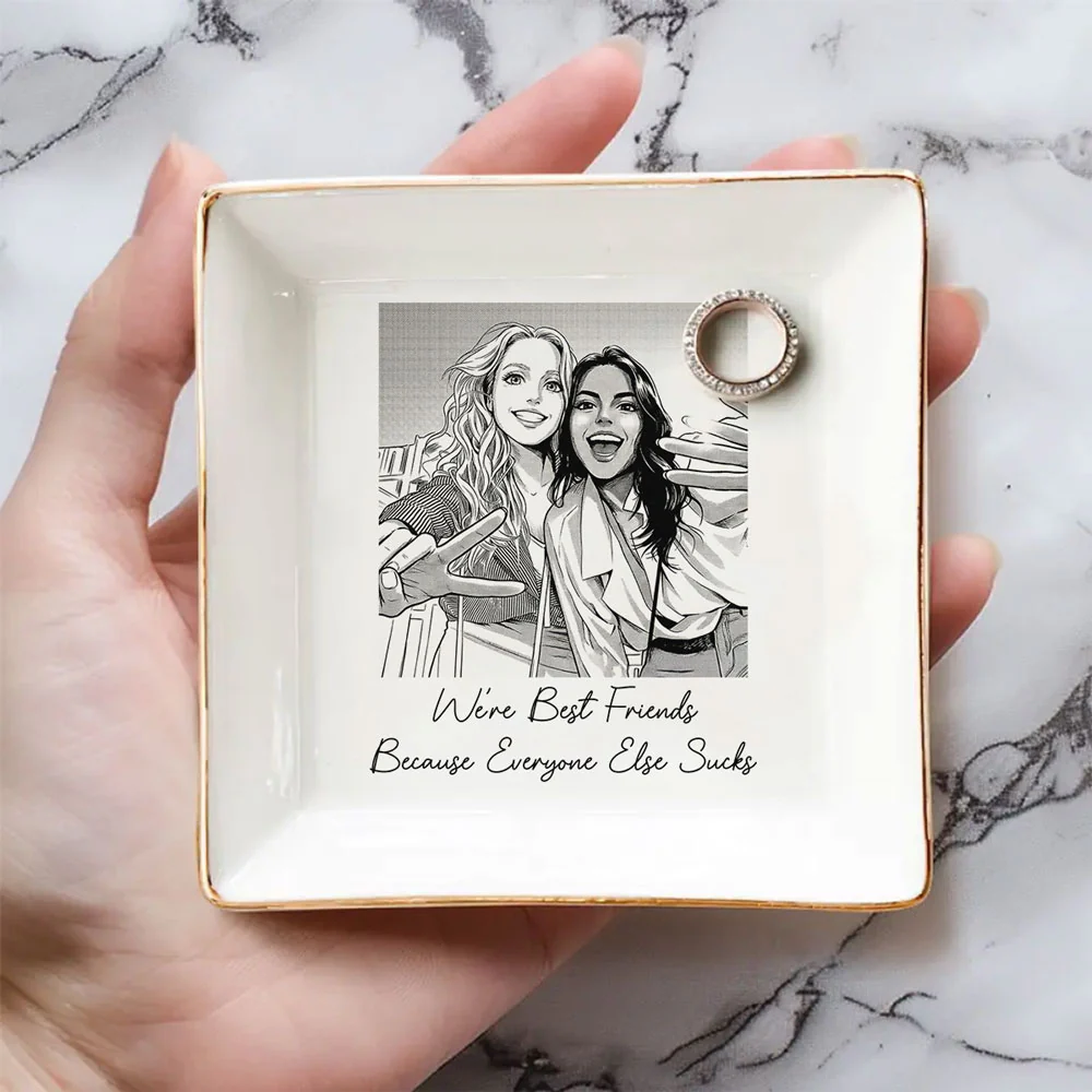 Bestie Photo - Personalized Custom Jewelry Dish - Image 5