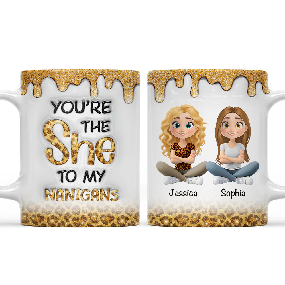 Bestie Shenanigans - Personalized Custom 3D Inflated Effect Mug