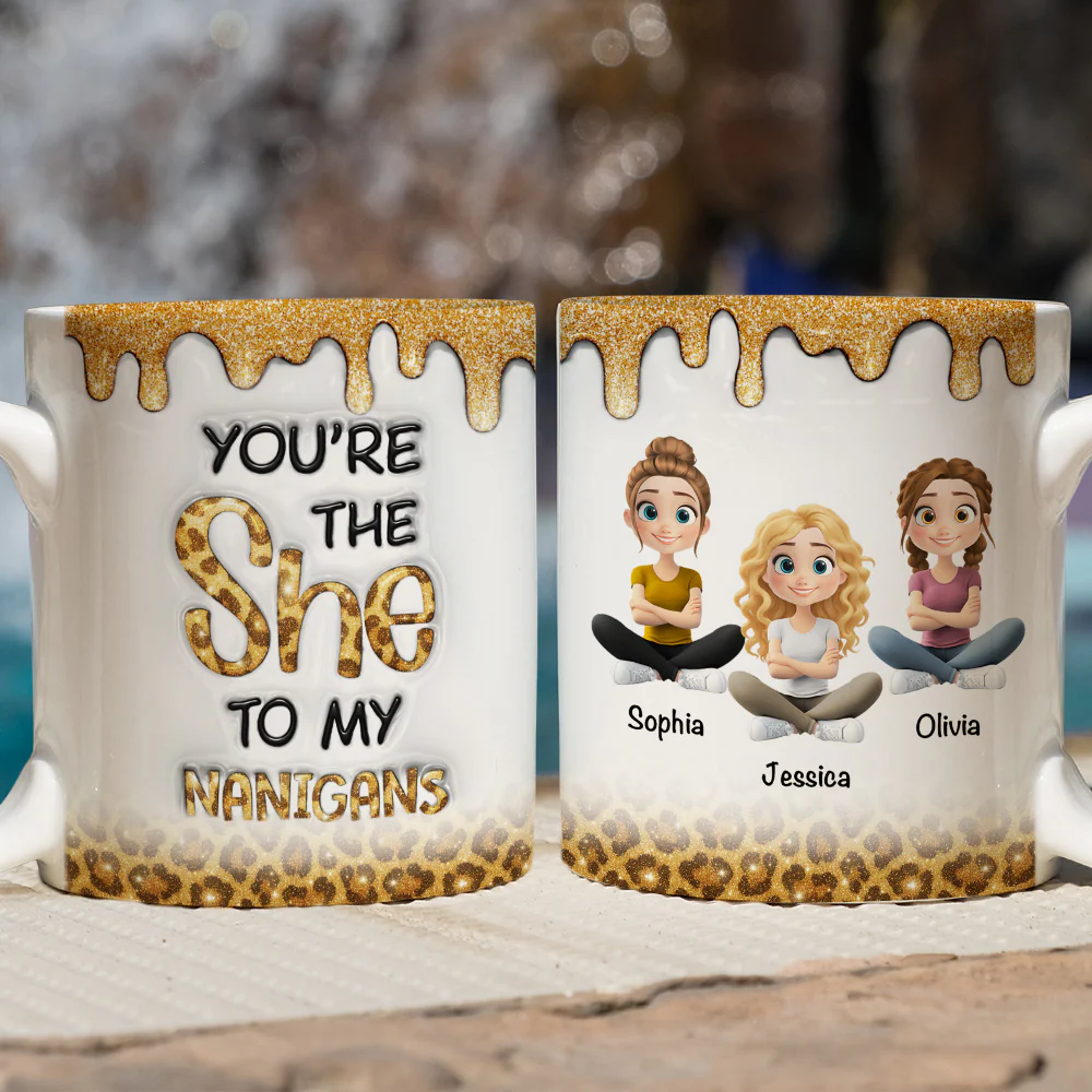 Bestie Shenanigans - Personalized Custom 3D Inflated Effect Mug - Image 2
