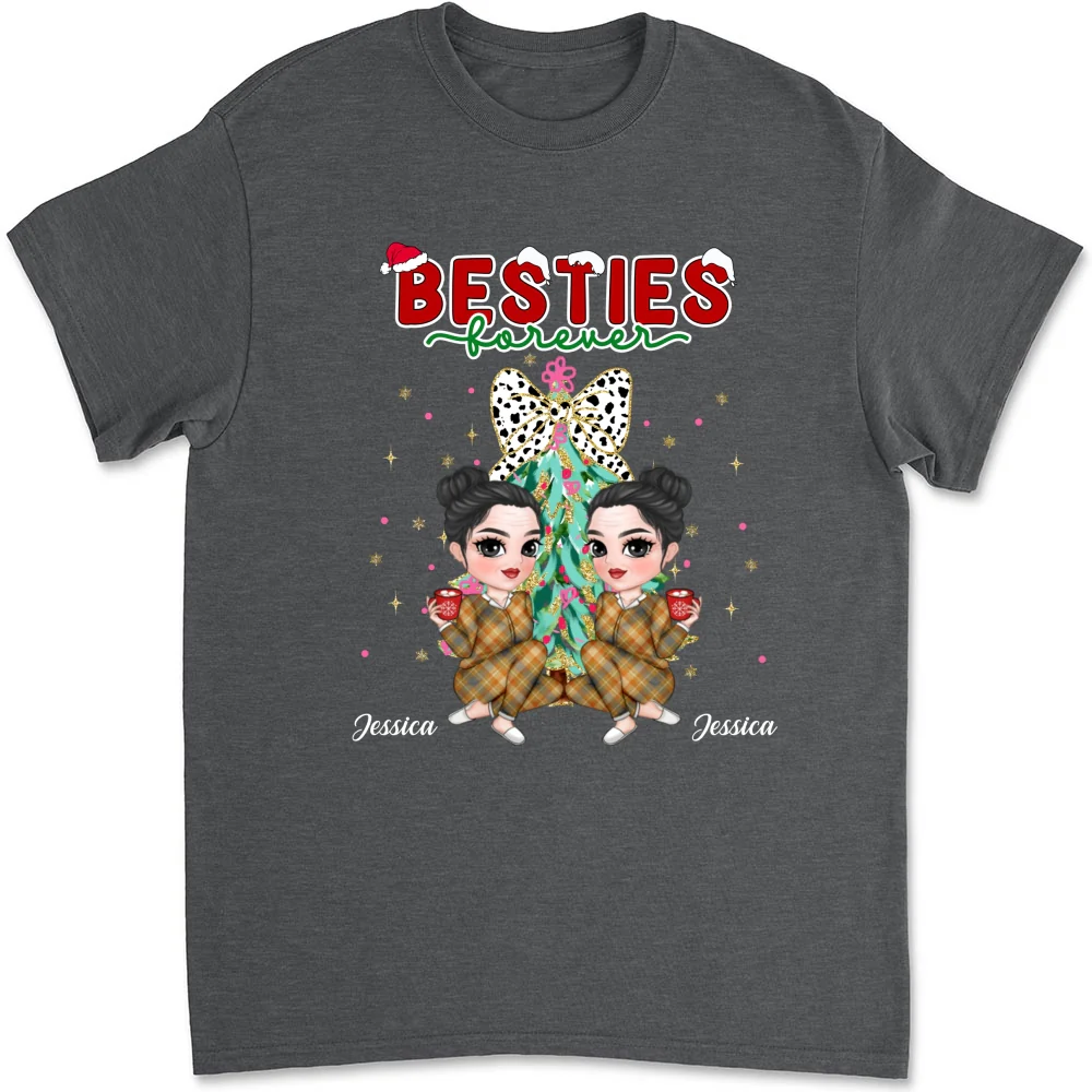 Bestie Sitting Christmas - Personalized Custom Shirt - Image 6