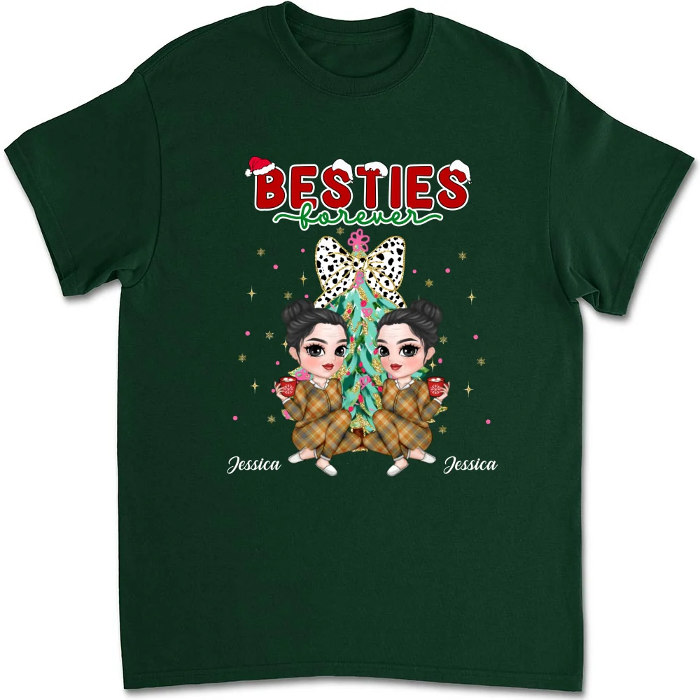 Bestie Sitting Christmas - Personalized Custom Shirt - Image 7