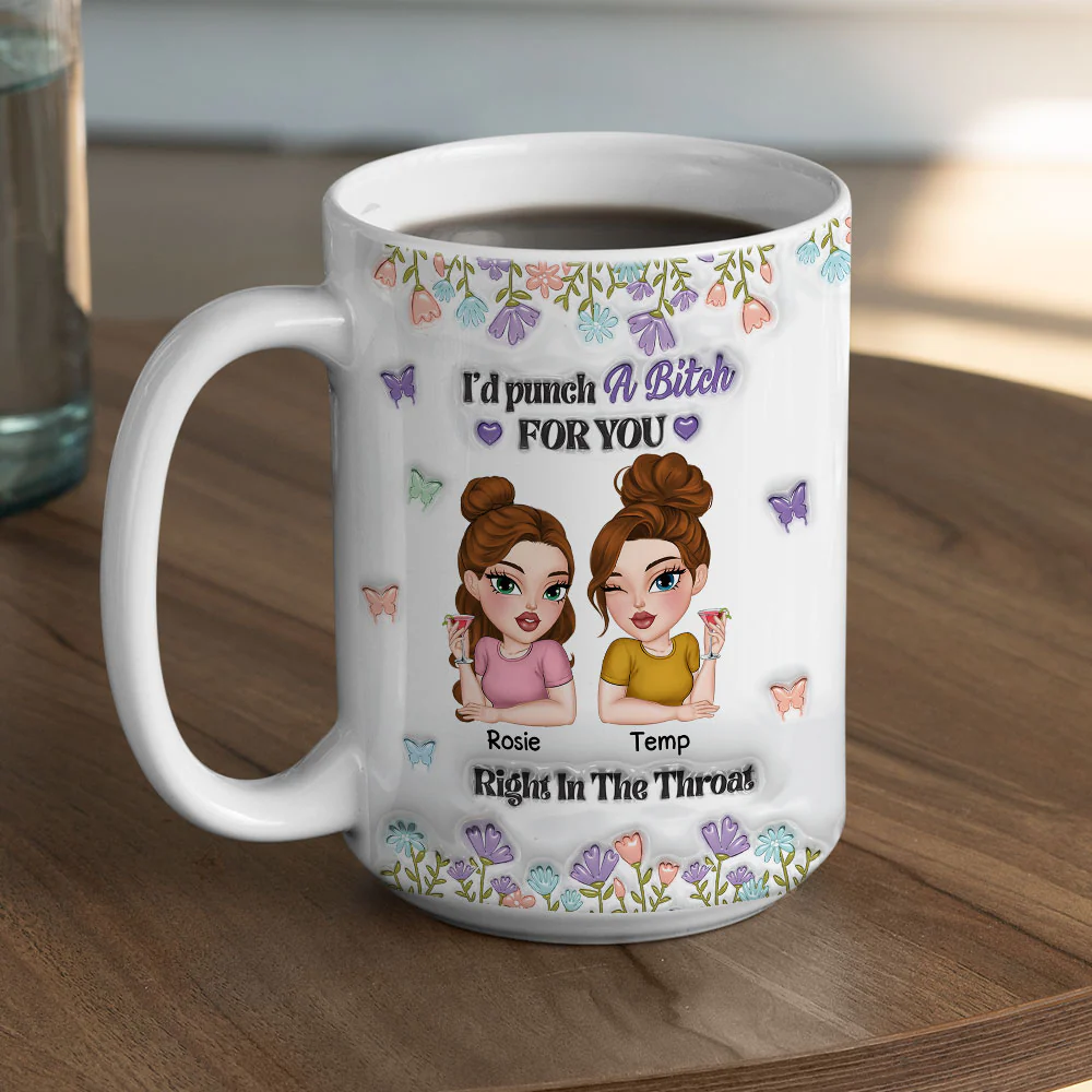 Bestie Slay Forever - Personalized Custom 3D Inflated Effect Mug - Image 4