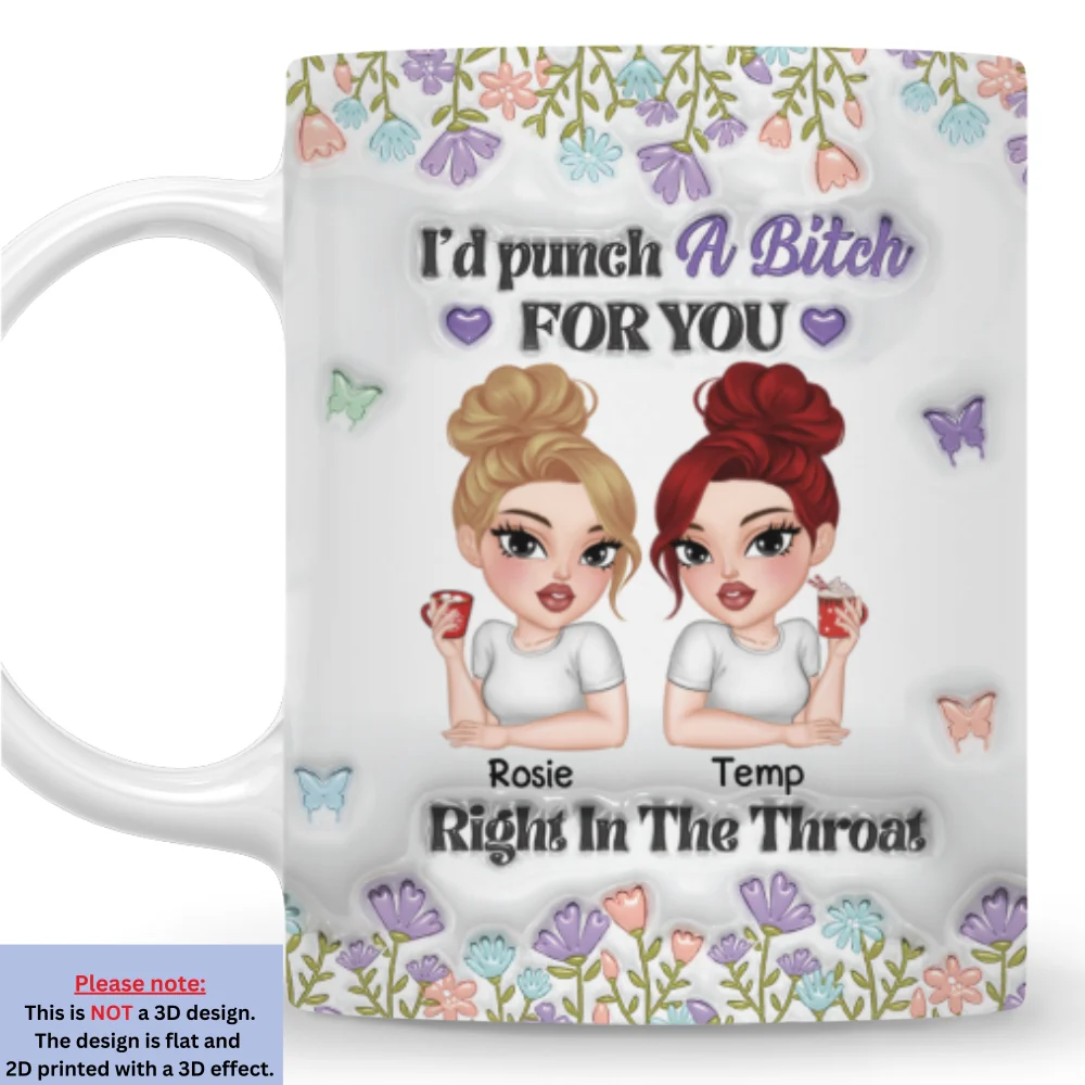 Bestie Slay Forever - Personalized Custom 3D Inflated Effect Mug - Image 7