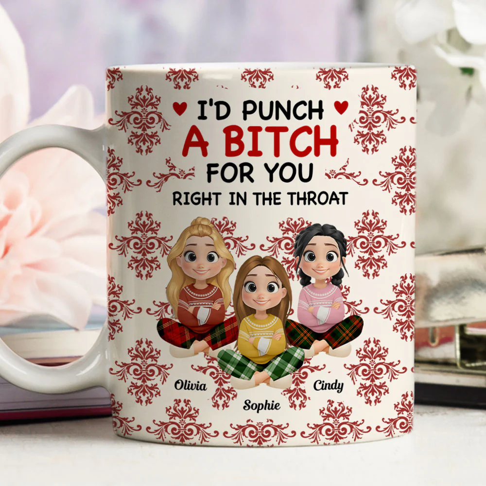 Bestie With Christmas 2025 - Personalized Custom Coffee Mug - Image 3