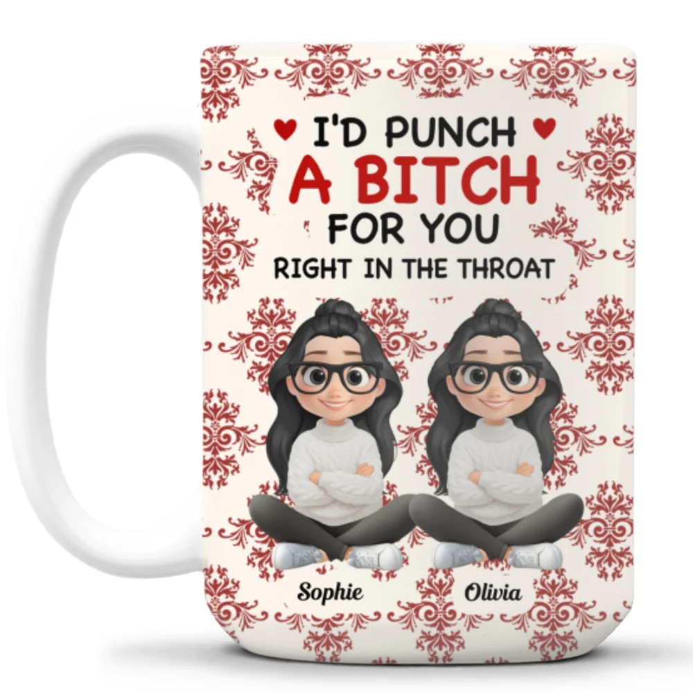 Bestie With Christmas 2025 - Personalized Custom Coffee Mug - Image 6