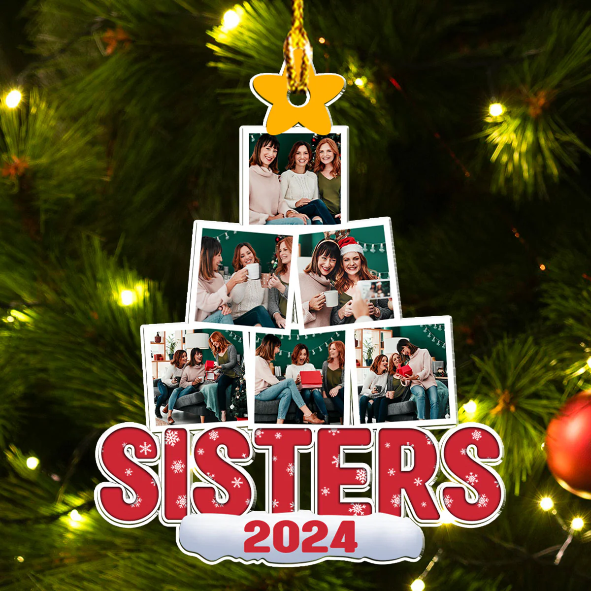 Besties 2024 - Personalized Custom Acrylic Ornament - Image 2