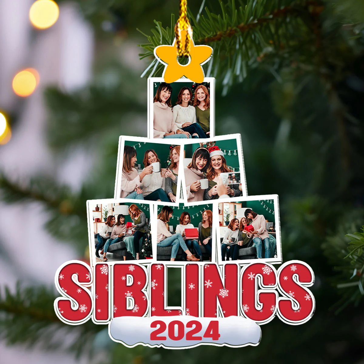 Besties 2024 - Personalized Custom Acrylic Ornament - Image 3