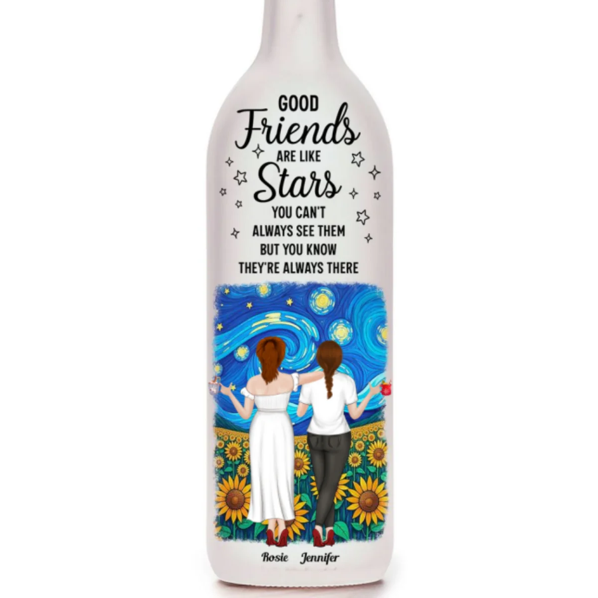 Besties Are Like Star - Personalized Custom Bottle Lamp - Image 6