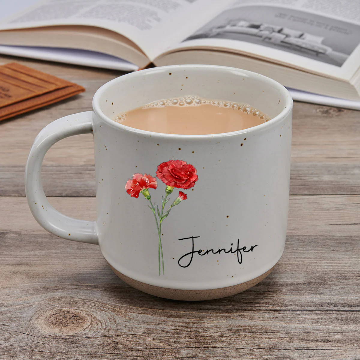 Besties Bloom Together - Personalized Custom Pottery Mug - Image 3