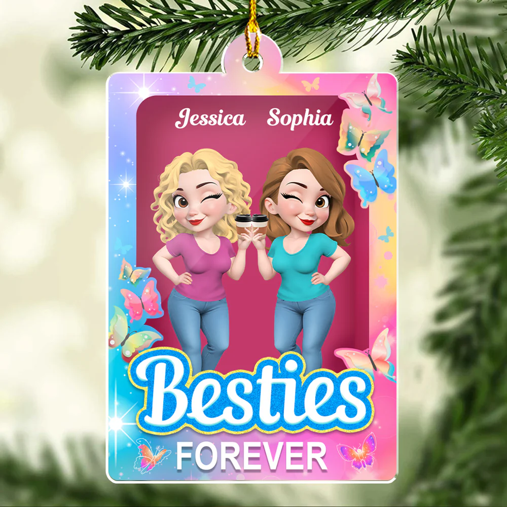 Bestie For Life - Personalized Custom Acrylic Ornament