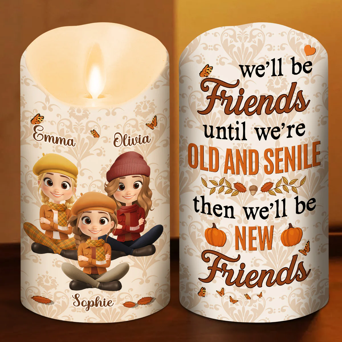 Besties For Life - Personalized Custom LED Candle - Image 5