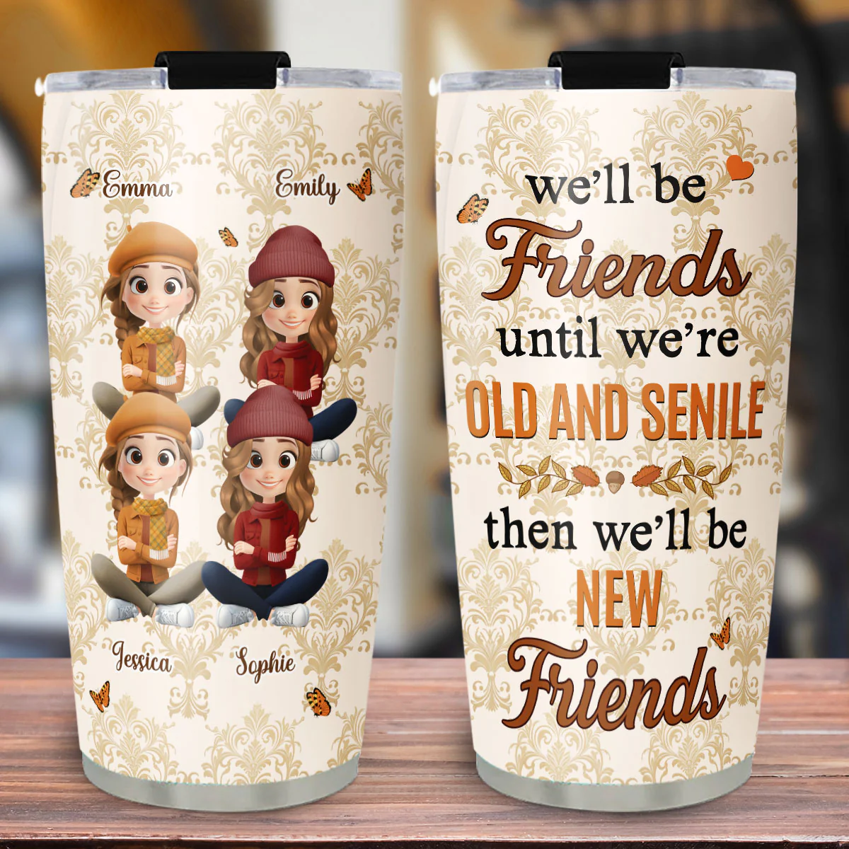 Besties For Life - Personalized Custom Tumbler - Image 3