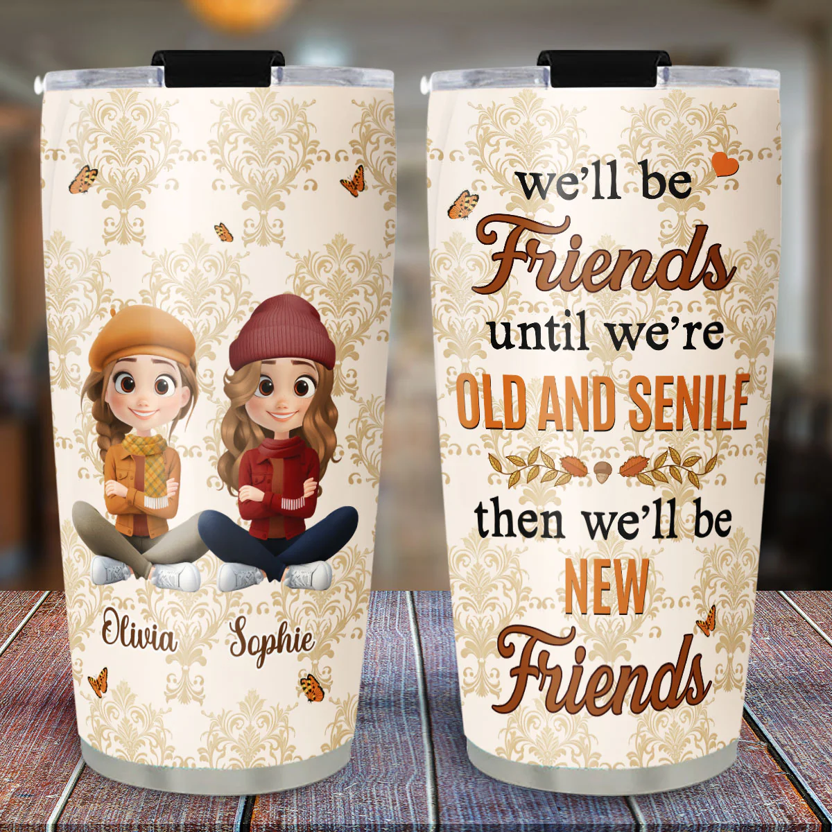 Besties For Life - Personalized Custom Tumbler - Image 4