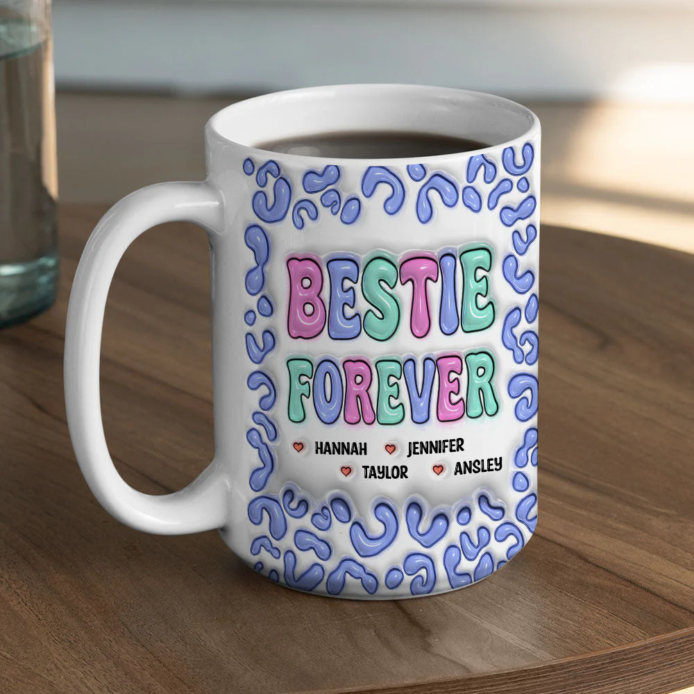 Besties For The Resties - Personalized Custom 3D Inflated Effect Mug - Image 2