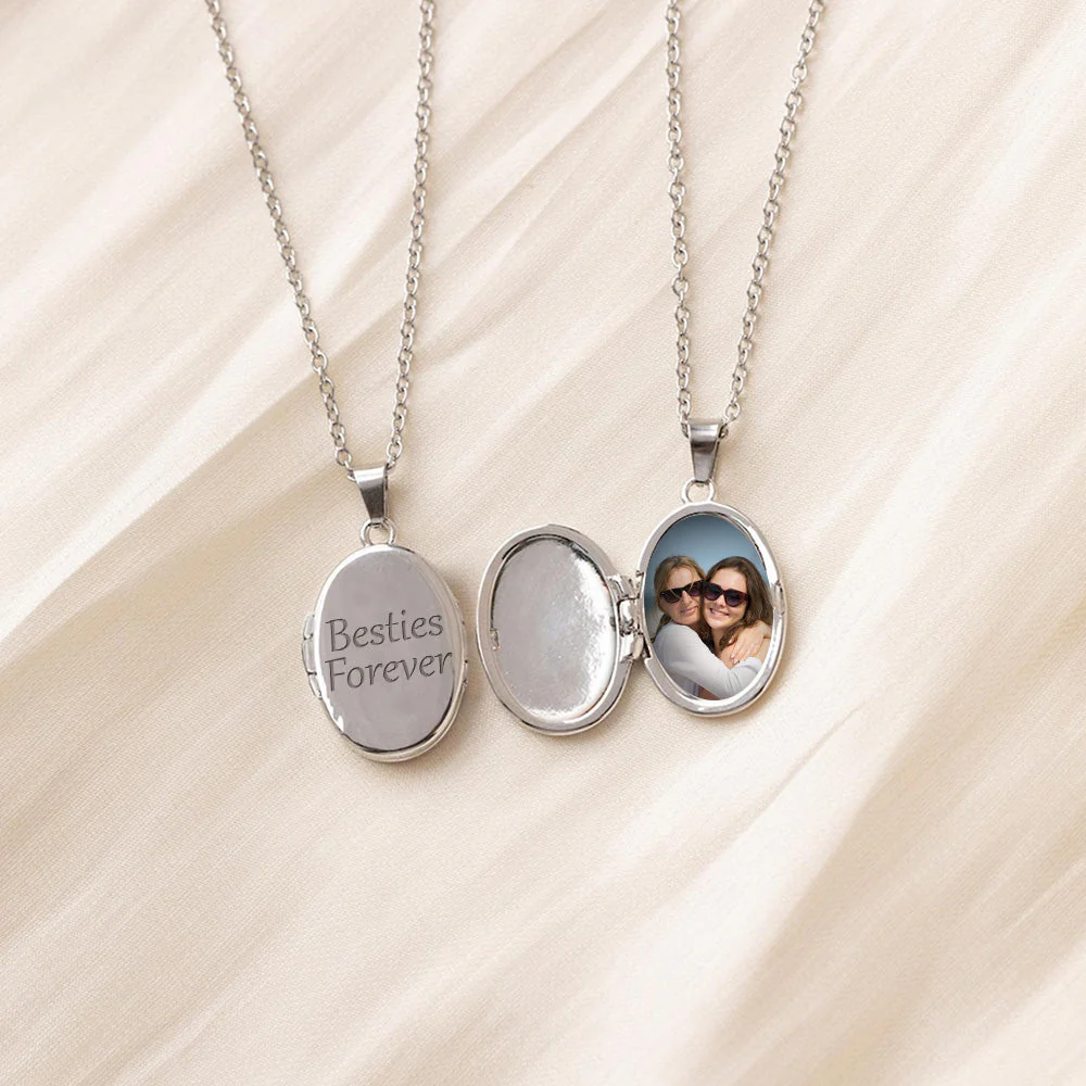 Besties Forever - Personalized Custom Locket Necklace - Image 3