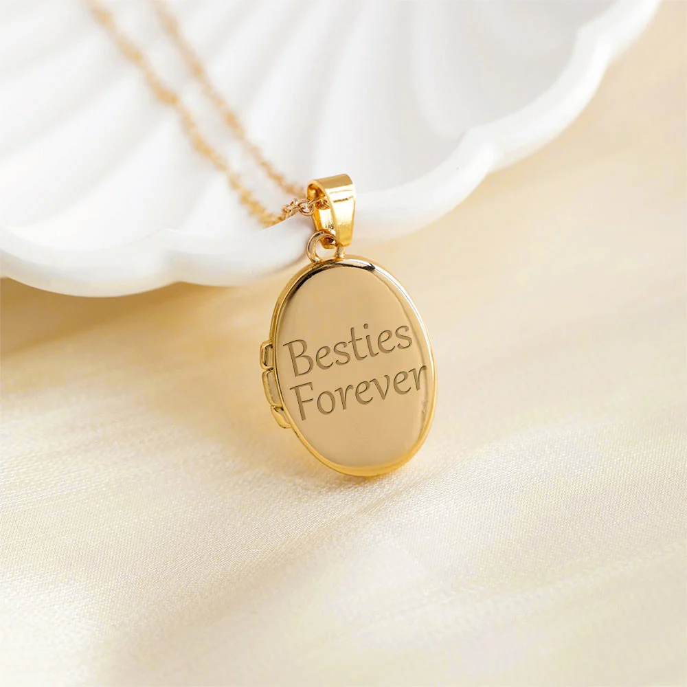 Besties Forever - Personalized Custom Locket Necklace - Image 4