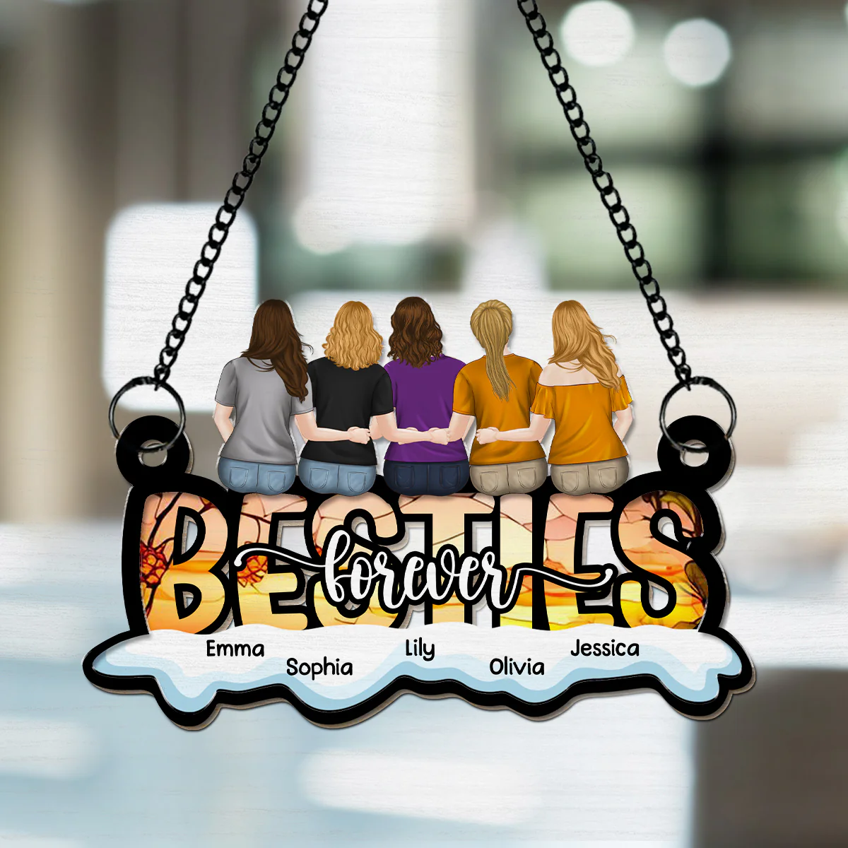 Besties Forever - Personalized Custom Suncatcher - Image 3