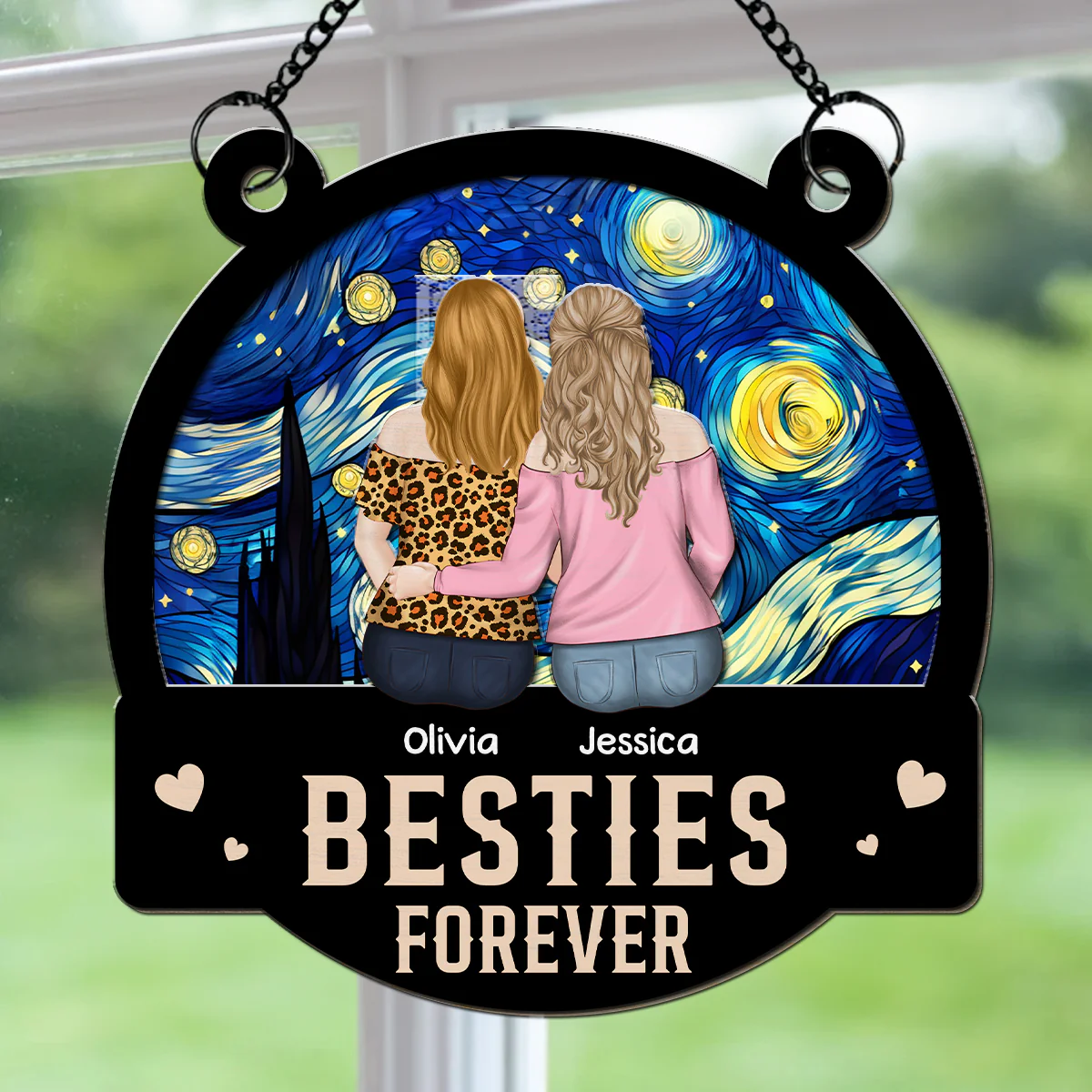 Besties Forever - Personalized Custom Suncatcher