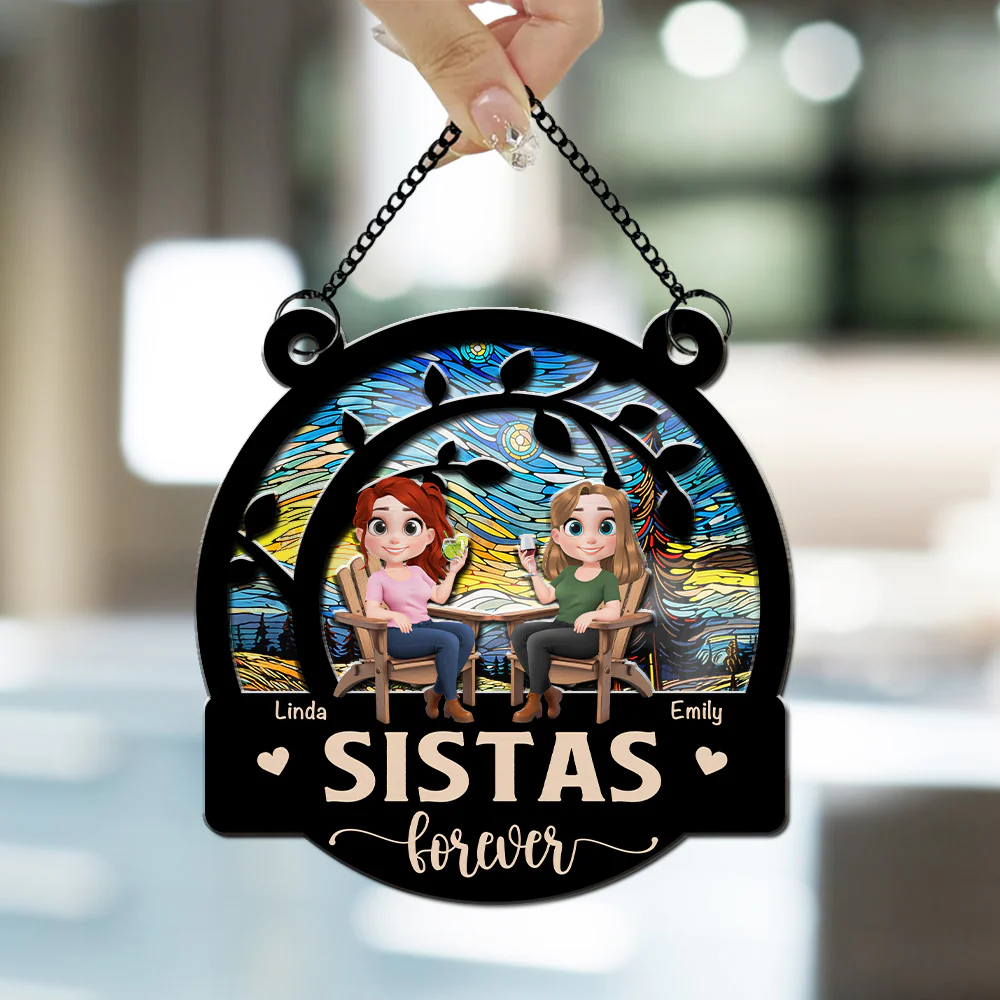 Besties Forever - Personalized Custom Suncatcher - Image 5