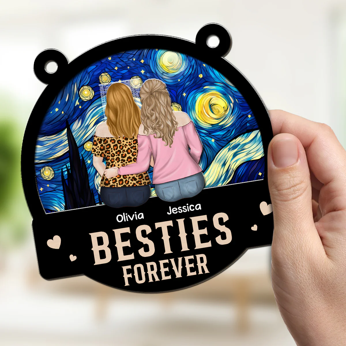 Besties Forever - Personalized Custom Suncatcher - Image 3