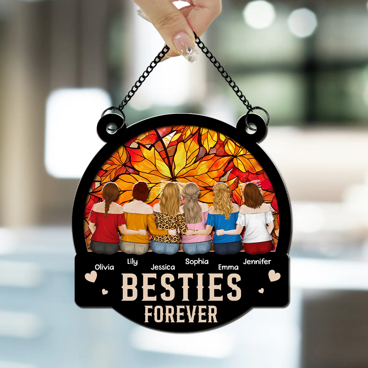 Besties Forever - Personalized Custom Suncatcher - Image 4