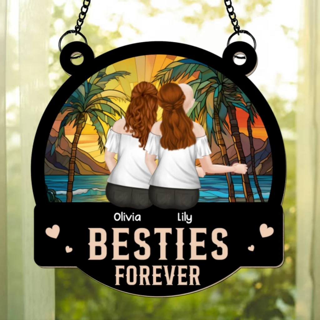 Besties Forever - Personalized Custom Suncatcher - Image 6