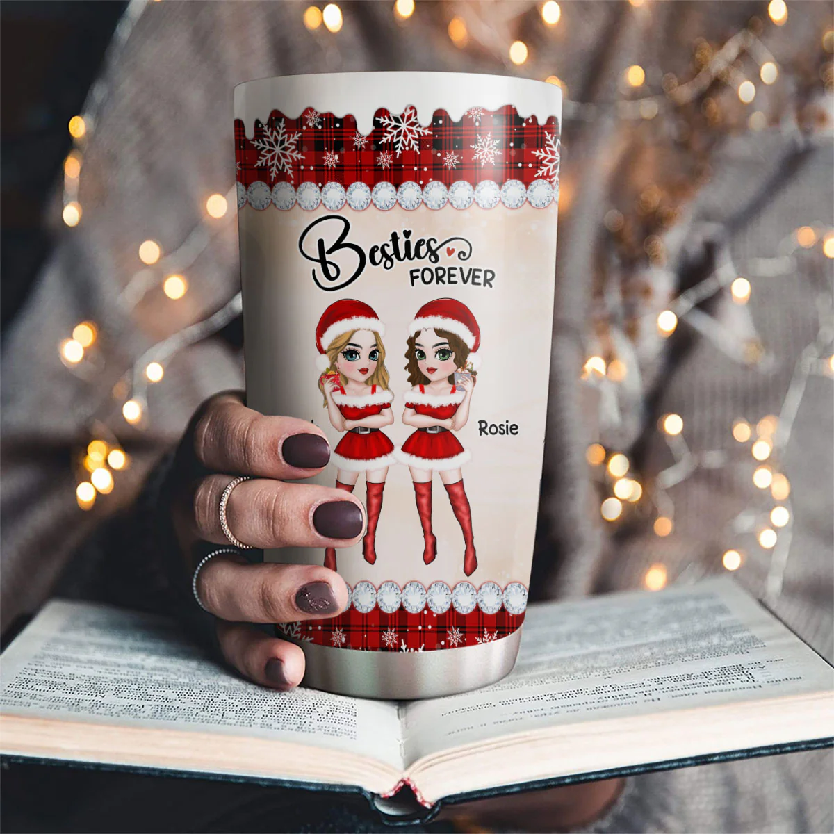 Besties Forever - Personalized Custom Tumbler - Image 2