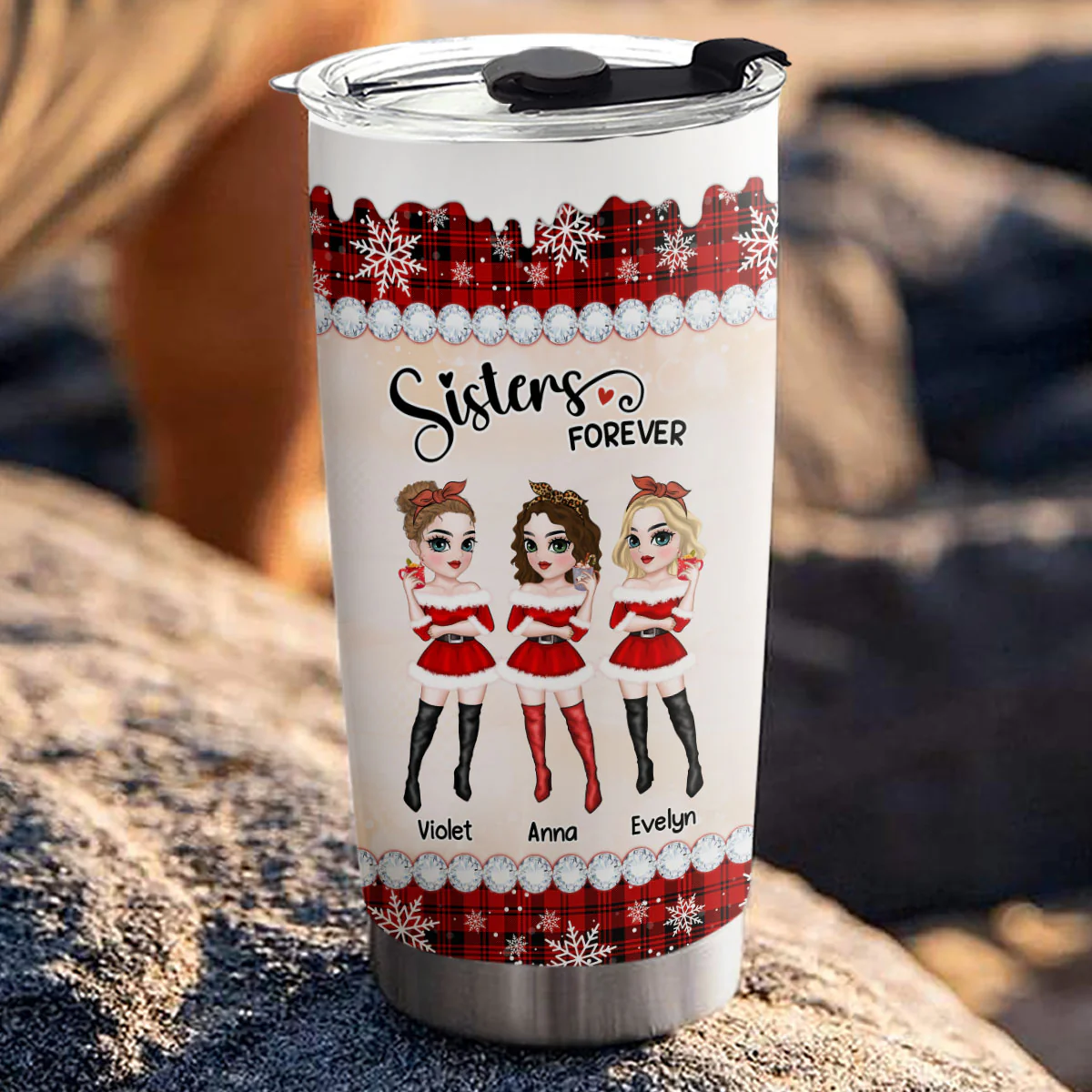Besties Forever - Personalized Custom Tumbler - Image 3