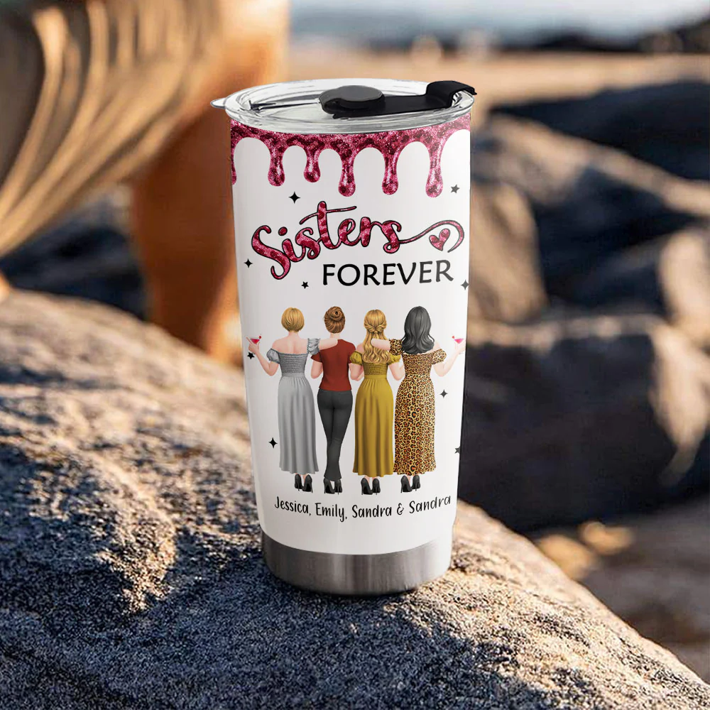 Besties Our friendship Is Endless - Personalized Custom Tumbler - Image 3