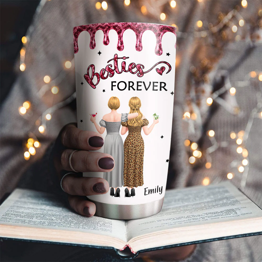 Besties Our friendship Is Endless - Personalized Custom Tumbler - Image 5