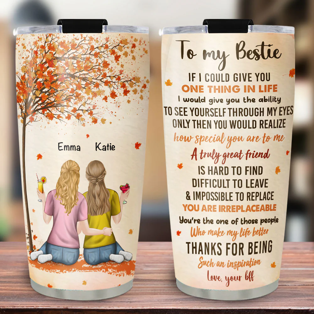 Besties Since Day One - Personalized Custom Tumbler - Image 2