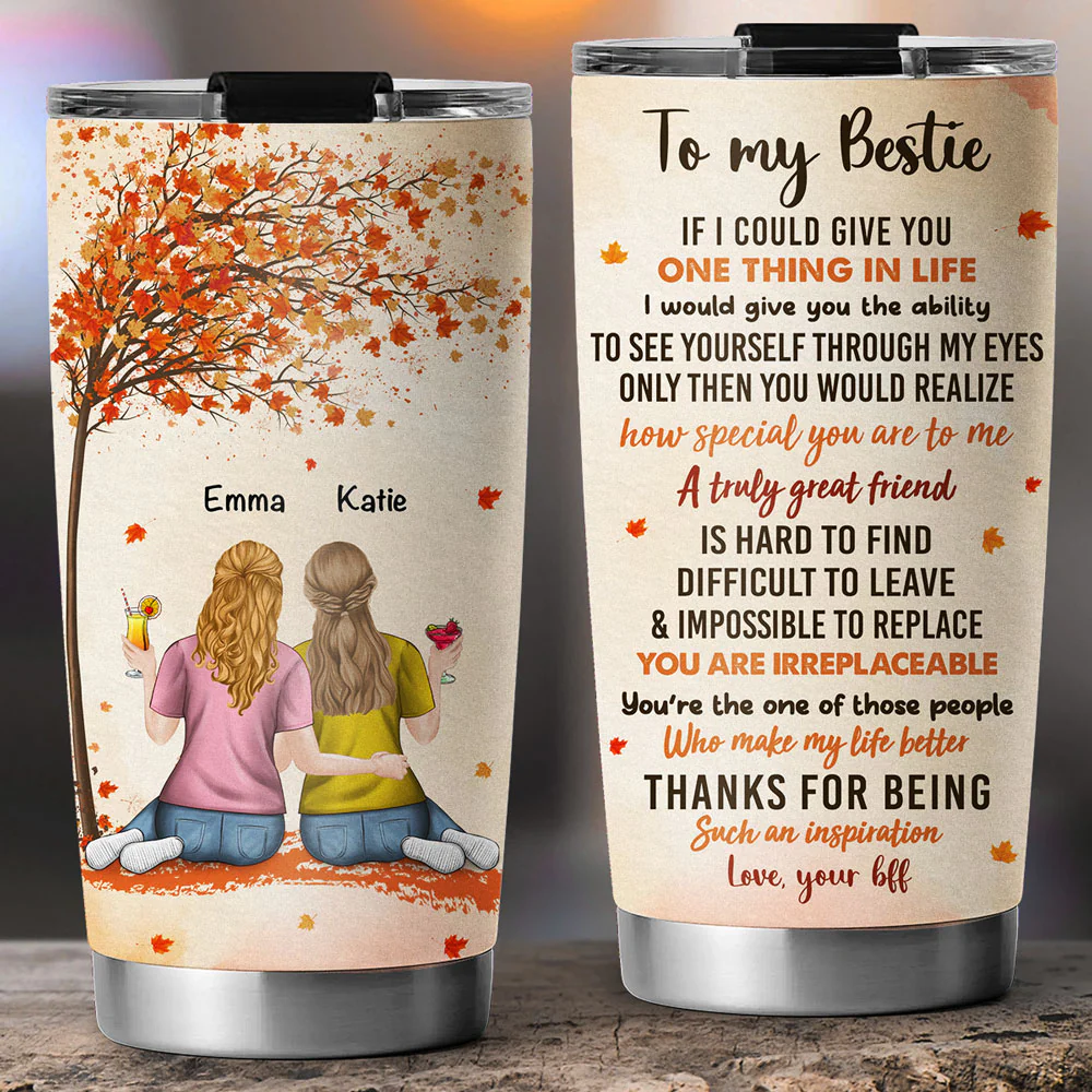 Besties Since Day One - Personalized Custom Tumbler - Image 4