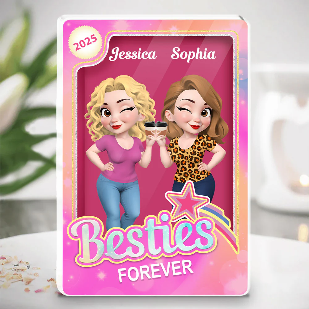 Besties Sisters - Personalized Custom Acrylic Plaque - Image 3