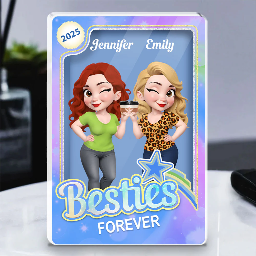 Besties Sisters - Personalized Custom Acrylic Plaque - Image 4
