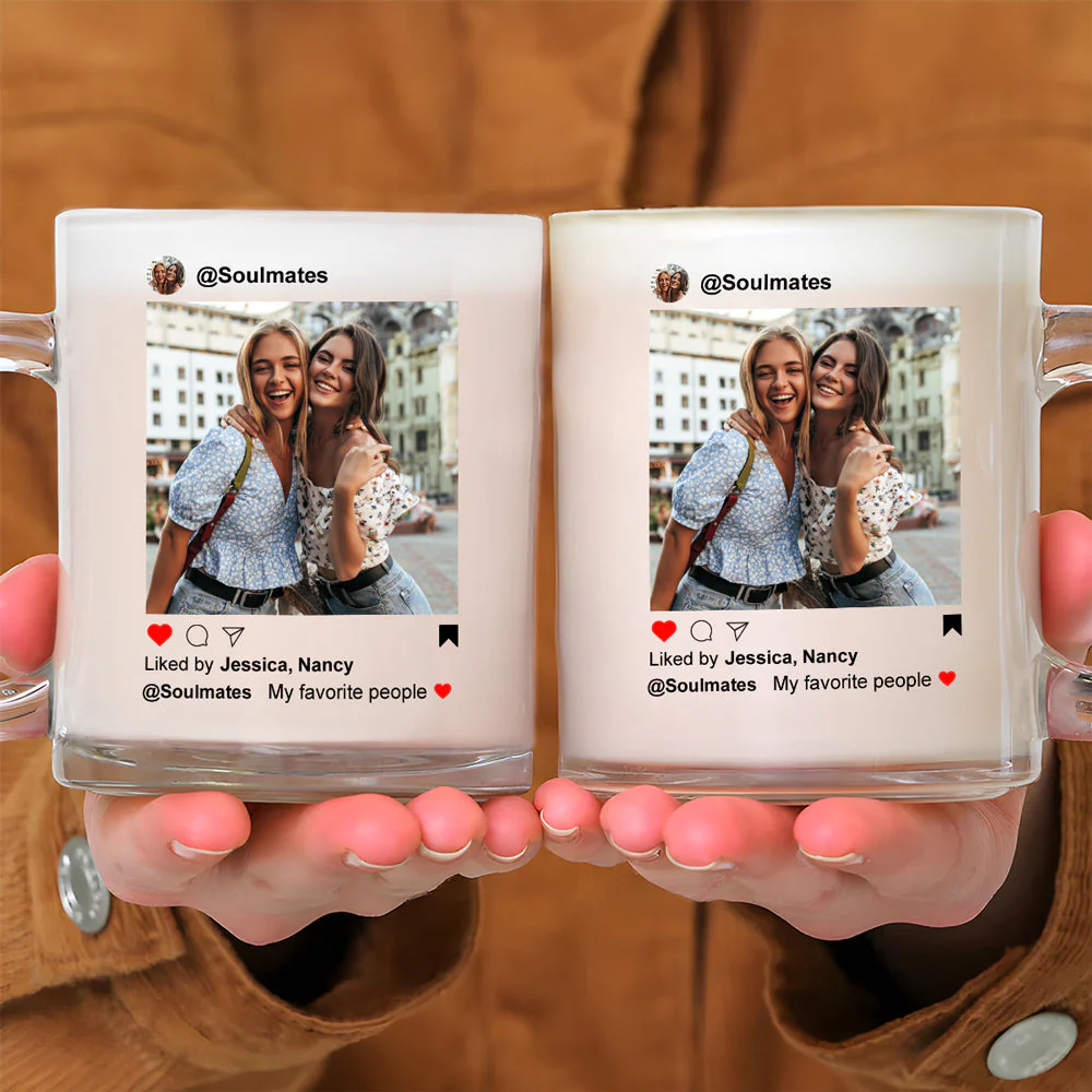 Besties Slay Together - Personalized Custom Glass Mug - Image 2