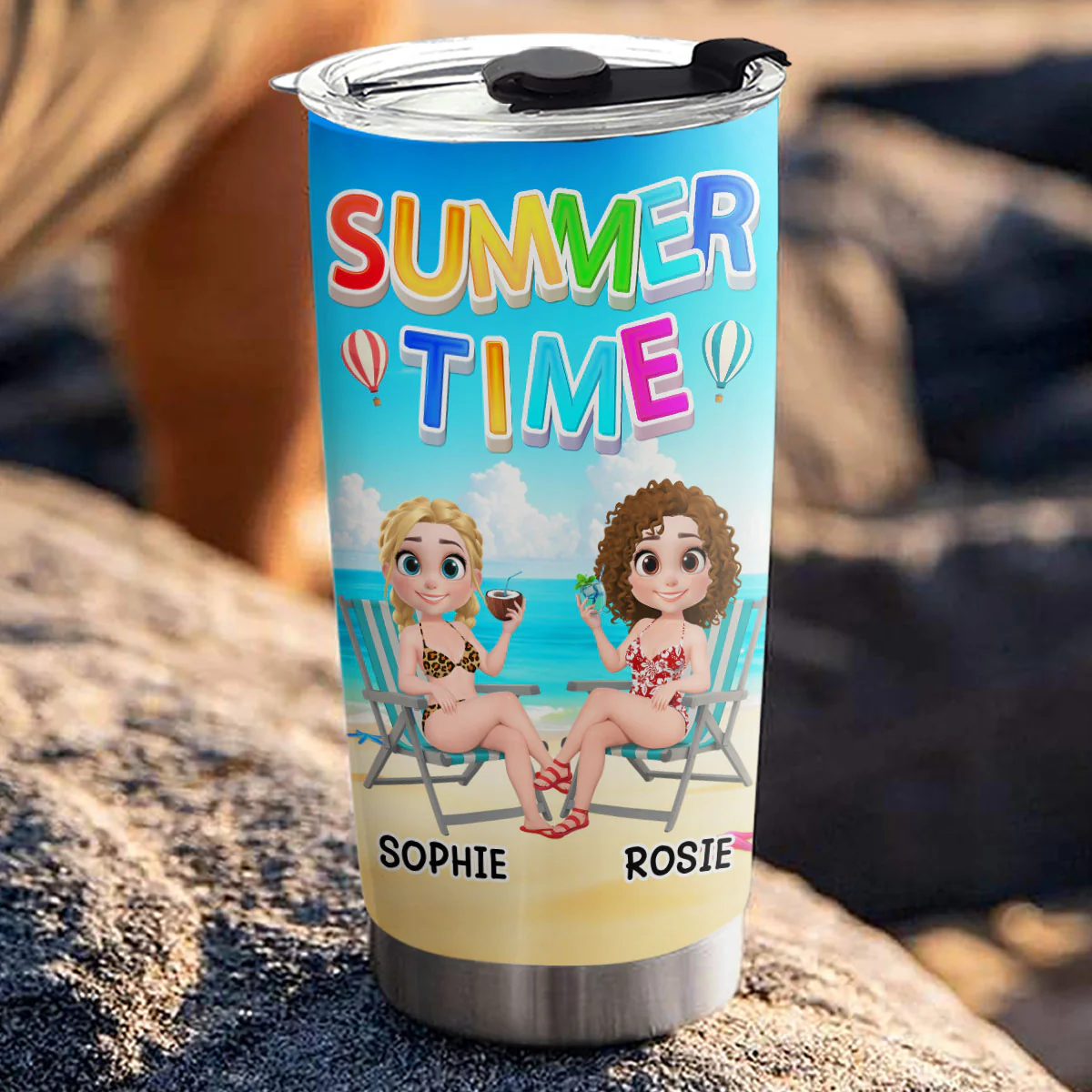 Besties Summer - Personalized Custom Tumbler - Image 3