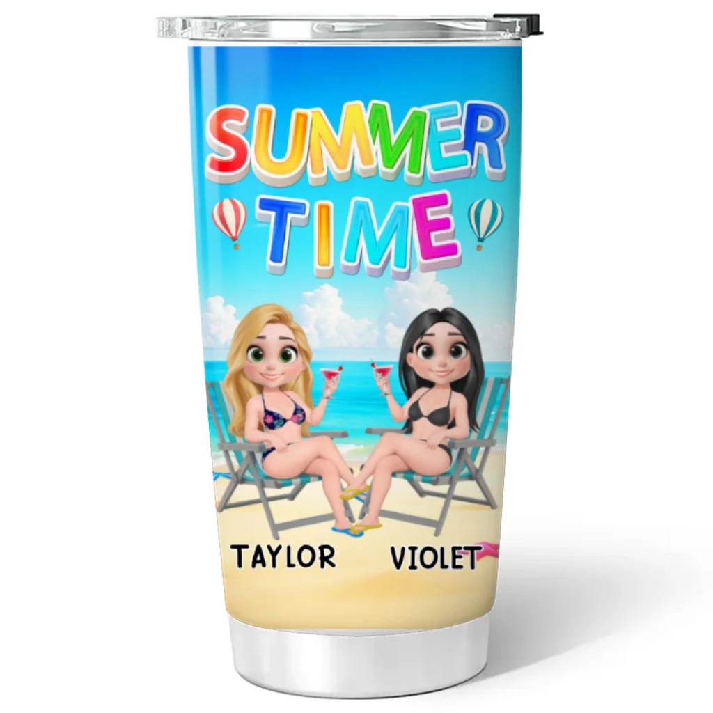 Besties Summer - Personalized Custom Tumbler - Image 6