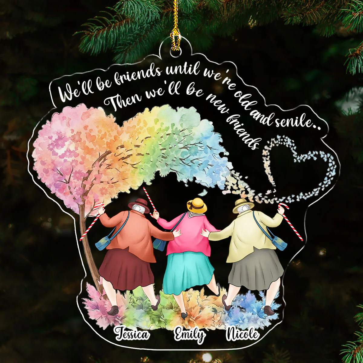 Besties Today Besties Tomorrow - Personalized Custom Acrylic Ornament