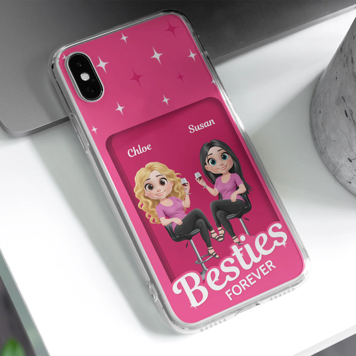 Besties Together - Personalized Custom Phone Case - Image 3