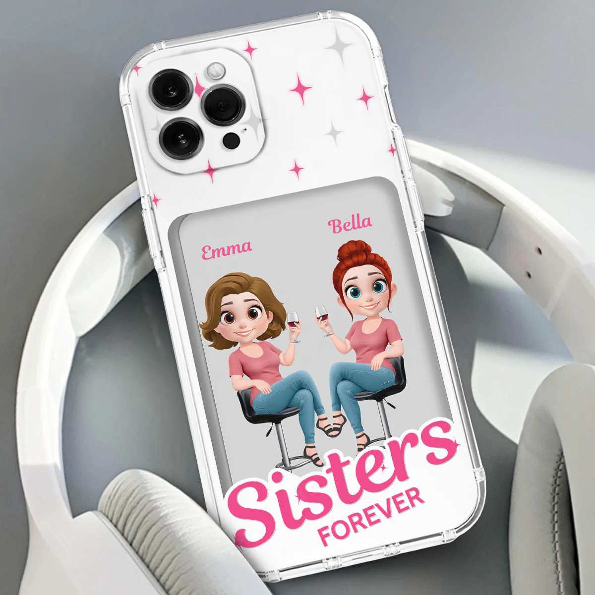 Besties Together - Personalized Custom Phone Case - Image 4