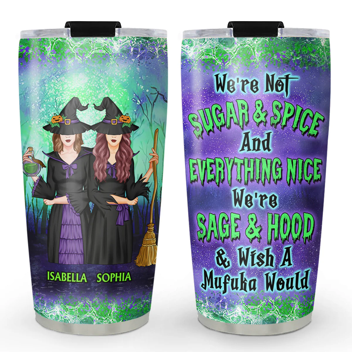 Besties Witch - Personalized Custom Tumbler - Image 5