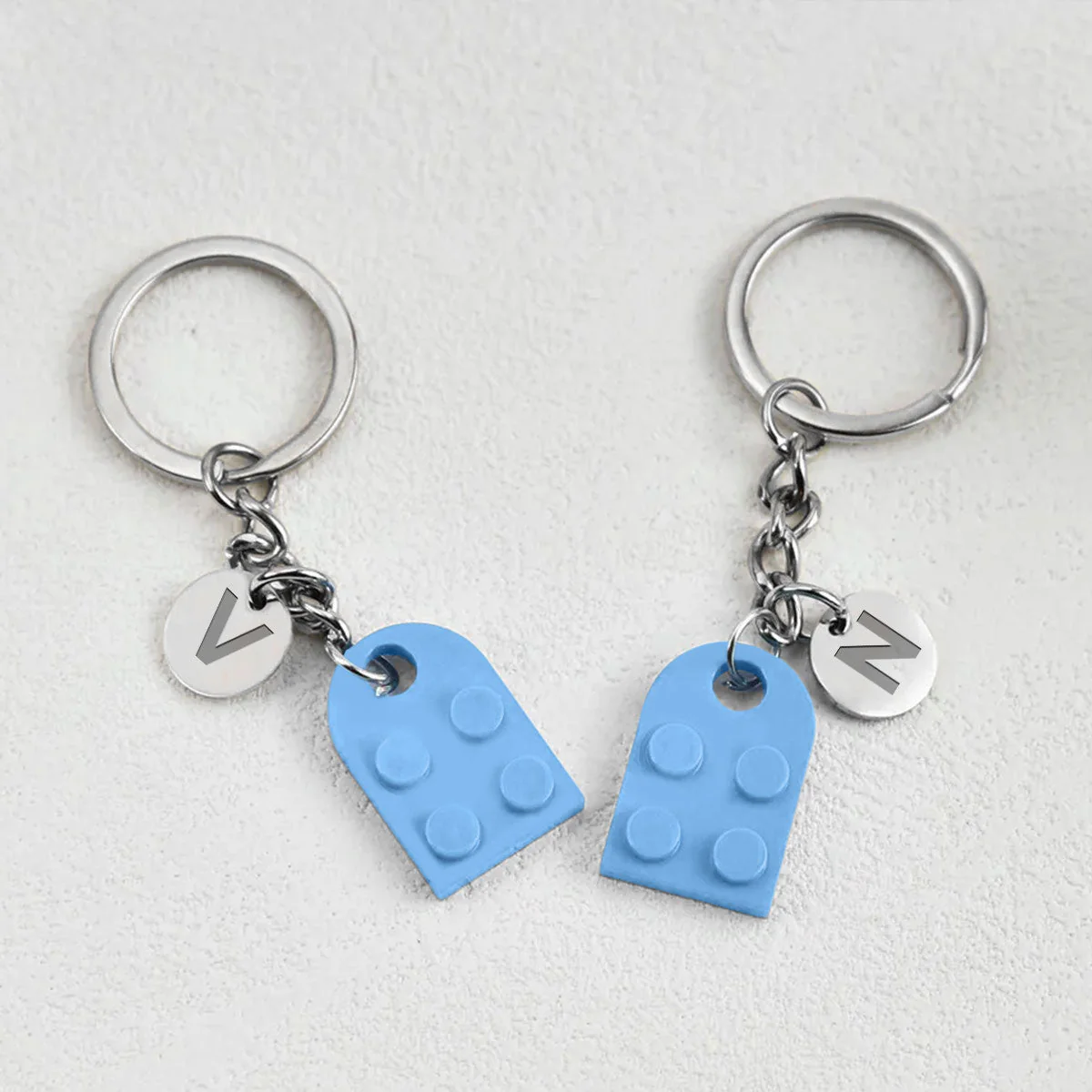 Better Together - Personalized Custom Heart Brick Keychain - Image 6