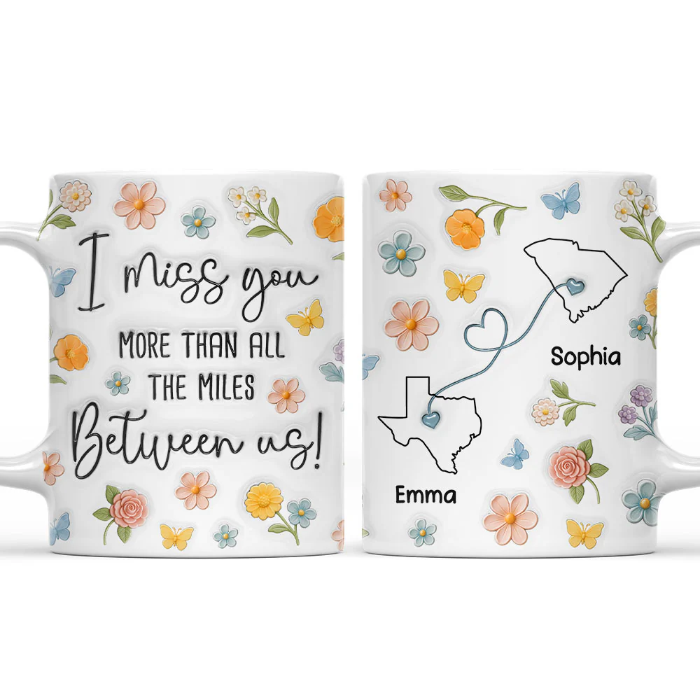 Beyond Miles I Miss You - Personalized Custom 3D Inflated Effect Mug