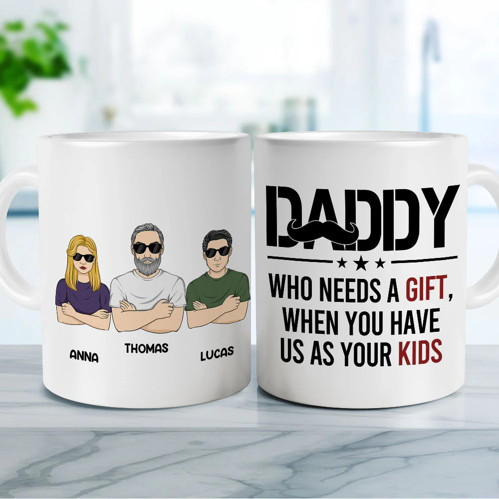 Big Gift For Daddy - Personalized Custom Coffee Mug - Image 2
