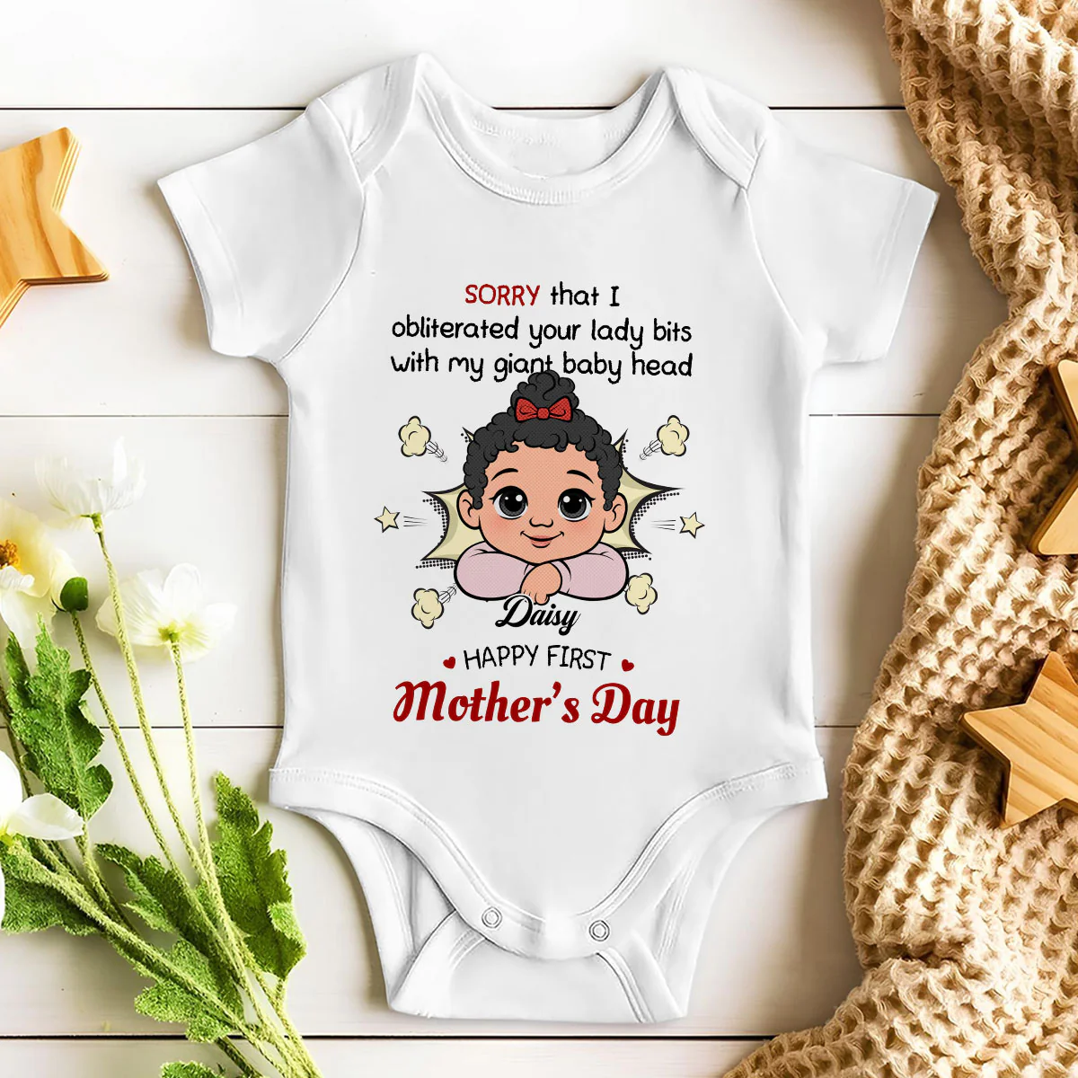 Big Head Big Love - Personalized Custom Baby Onesie - Image 6