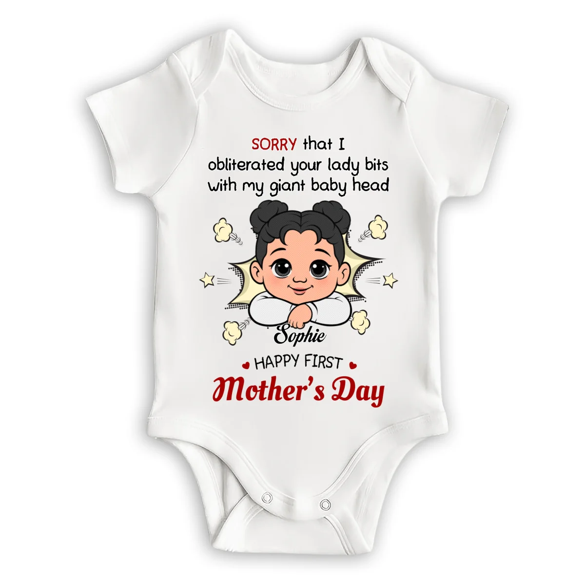 Big Head Big Love - Personalized Custom Baby Onesie - Image 7