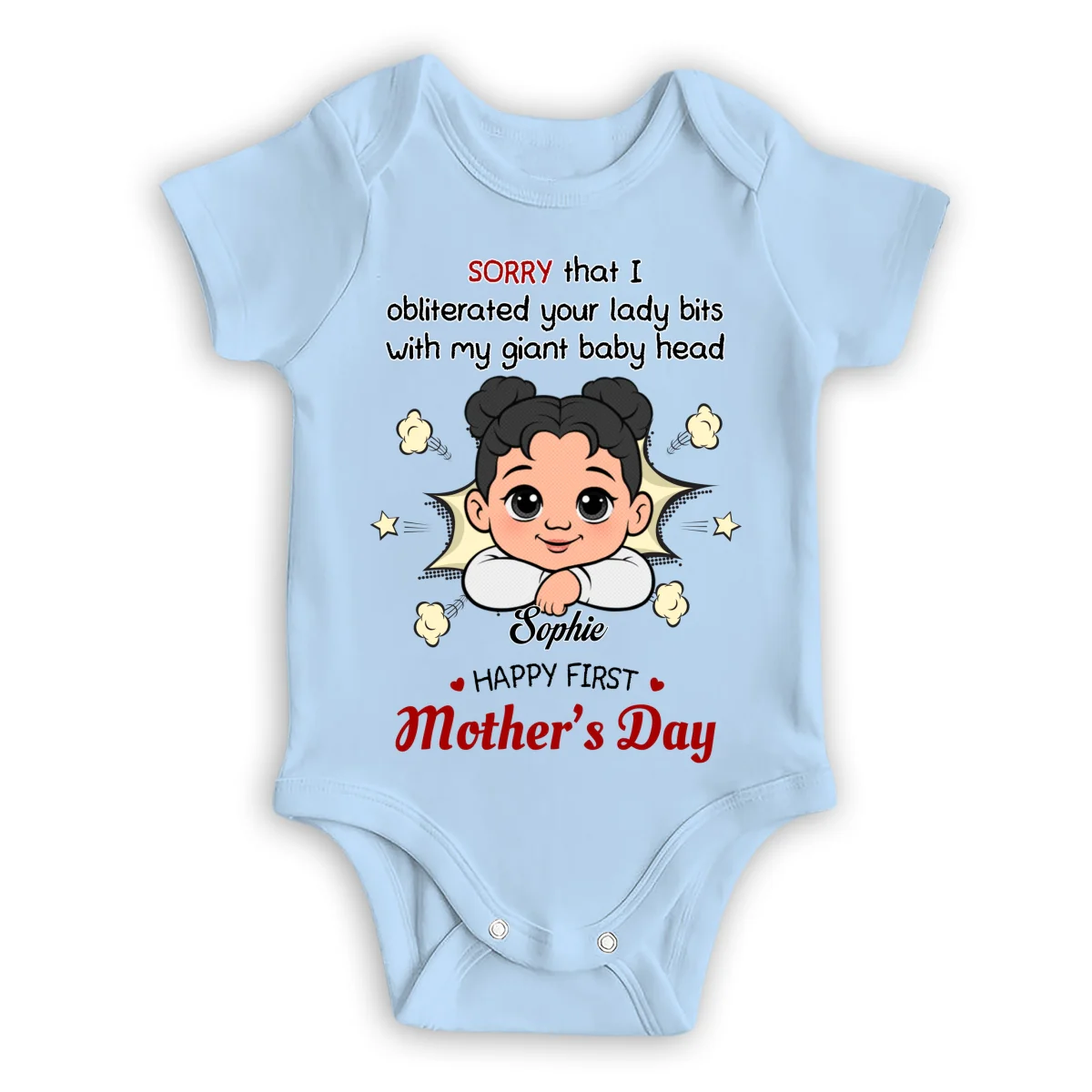 Big Head Big Love - Personalized Custom Baby Onesie - Image 9