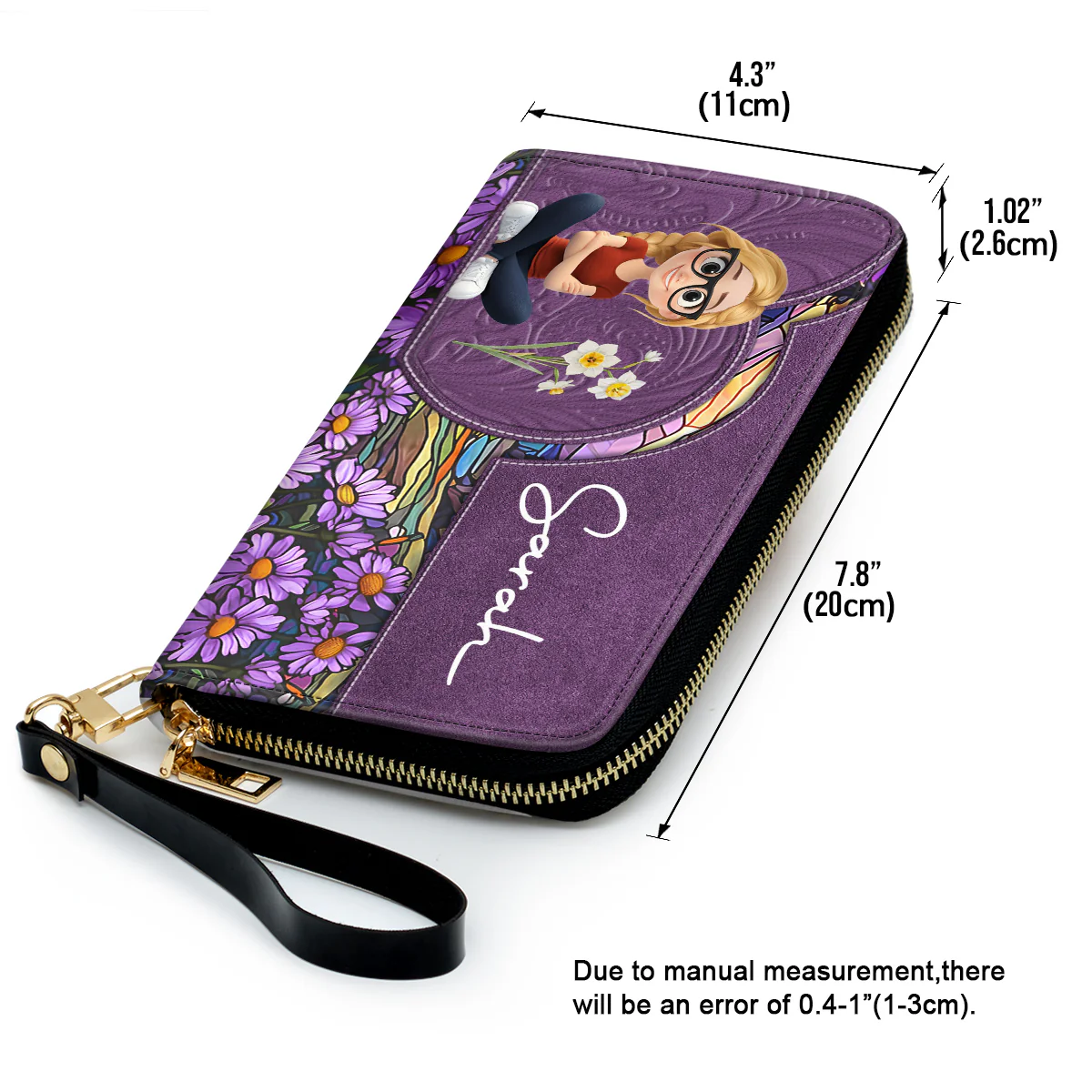 Birth Month Girl - Personalized Custom Leather Wallet - Image 4